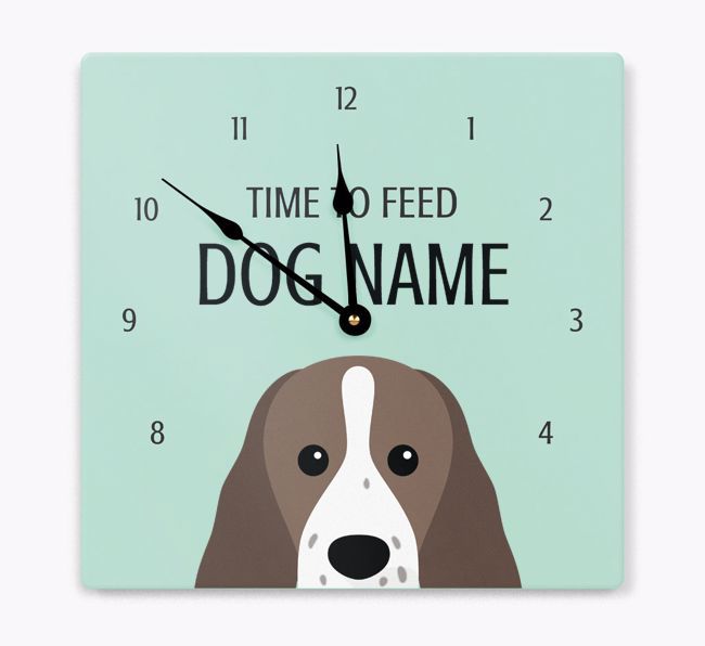 Time To Feed: Personalized {breedFullName} Wall Clock